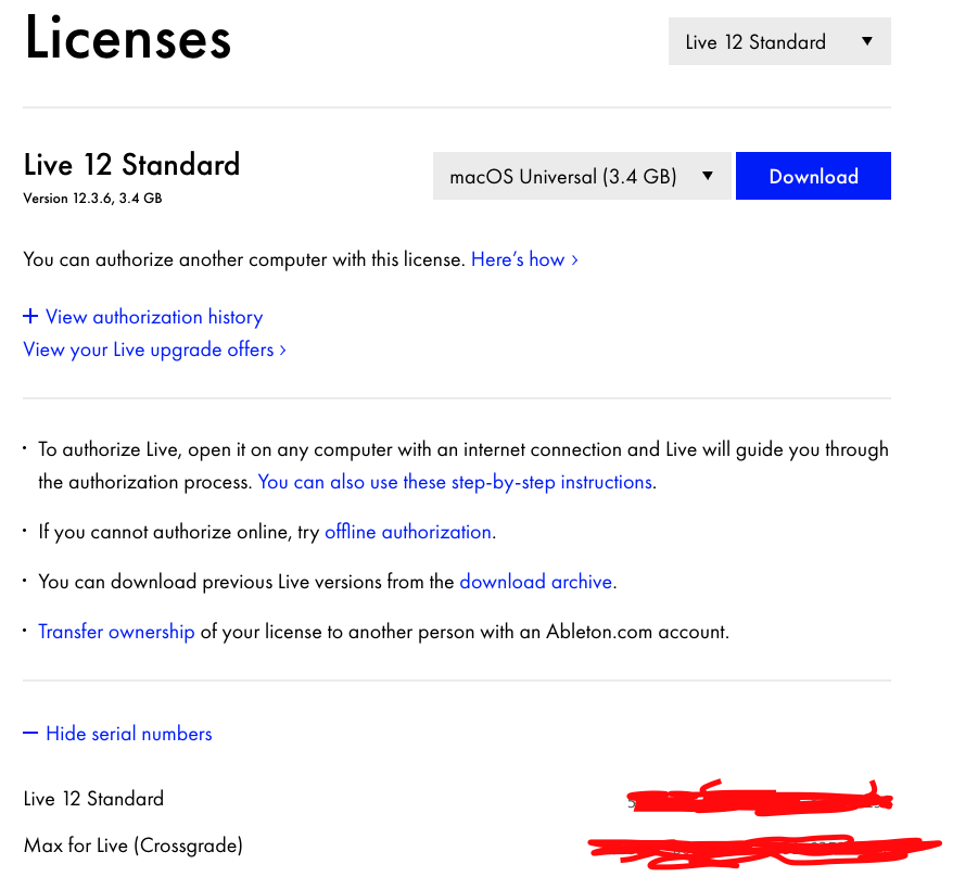Ableton Ableton Live 12 Standard + Max for Live